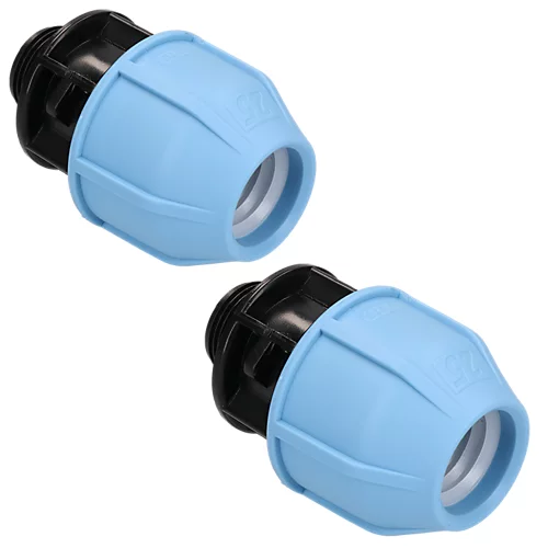 25mm X 3/4" MDPE Male Adapter Compression Coupling Fitting Water Pipe 2PK 3 25mm X 3/4" MDPE Male Adapter Compression Coupling Fitting Water Pipe 2PK