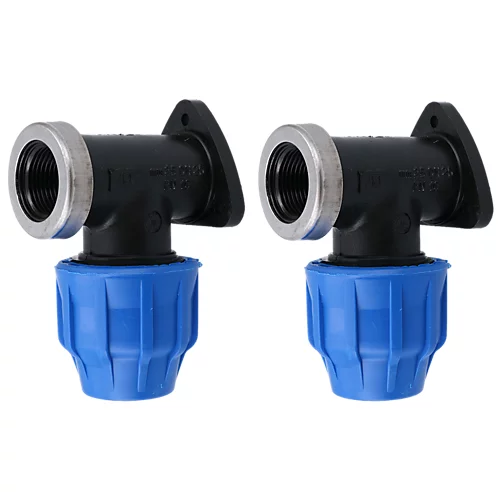 25mm X 3/4" MDPE Wall Plate Elbow Outside Tap Fitting Connector Bend 2 Pack 3 25mm X 3/4" MDPE Wall Plate Elbow Outside Tap Fitting Connector Bend 2 Pack