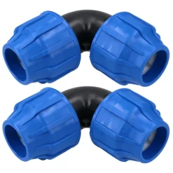 32 X 32mm MDPE Elbow 90 Degree Compression Coupling Fitting Connector 2PK