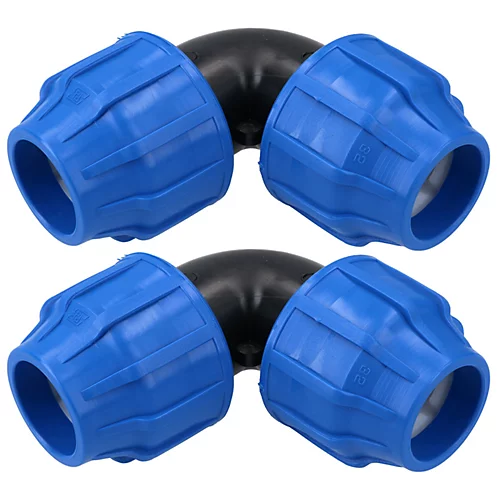 32 X 32mm MDPE Elbow 90 Degree Compression Coupling Fitting Connector 2PK 3 32 X 32mm MDPE Elbow 90 Degree Compression Coupling Fitting Connector 2PK