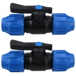 32 X 32mm MDPE Stopcock Hose Joiner Shut-off Underground Disconnect 2PK