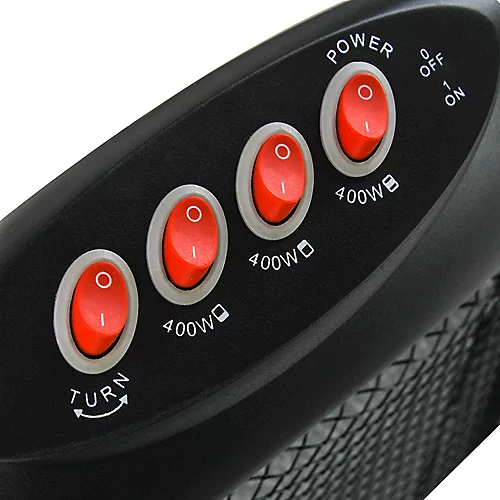 AMOS Halogen Heater Oscillation Function With 3 Heat Settings 400W - 1200W 4 AMOS Halogen Heater Oscillation Function With 3 Heat Settings 400W - 1200W - Image 2