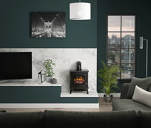 Be Modern Vertical Black Flue Pipe (L)195mm (Dia)122mm 4 Be Modern Vertical Black Flue Pipe (L)195mm (Dia)122mm - Image 2