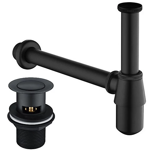 Black Bottle Trap Bathroom Basin Sink Pipe Adjustable Outlet Pop Up Waste Brass 3 Black Bottle Trap Bathroom Basin Sink Pipe Adjustable Outlet Pop Up Waste Brass