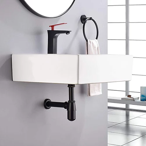 Black Bottle Trap Waste Bathroom Basin Sink Pipe Adjustable Height & Outlet 4 Black Bottle Trap Waste Bathroom Basin Sink Pipe Adjustable Height & Outlet - Image 2