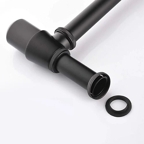 Black Bottle Trap Waste Bathroom Basin Sink Pipe Adjustable Height & Outlet 5 Black Bottle Trap Waste Bathroom Basin Sink Pipe Adjustable Height & Outlet - Image 3