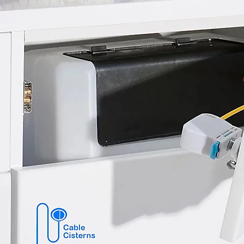 Bottom Entry Concealed Toilet Cistern WC With Dual Flush Square Brushed Brass Push Button - Includes WRAS Internals & Pipe 4 Bottom Entry Concealed Toilet Cistern WC With Dual Flush Square Brushed Brass Push Button - Includes WRAS Internals & Pipe - Image 2