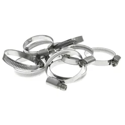 Bradas 10 X 50-70mm Stainless Steel Hose Clips Pipe Clamps - Jubilee Type