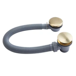 Brushed Brass Bath Waste Pop Up Plug Click Clack And Overflow
