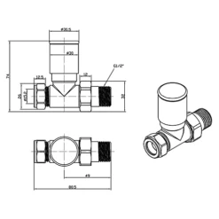Brushed Bronze Straight Manual Radiator Valve & Lockshield X 1/2" (Dia) 15mm 5 Brushed Bronze Straight Manual Radiator Valve & Lockshield X 1/2" (Dia) 15mm -Klim Heating Shop brushed bronze straight manual radiator valve lockshield x 1 2 dia 15mm5060966977230 02c MP