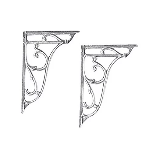 Ceramic Accessories Pair Of Ornate Cistern Brackets - Chrome - Balterley 2 Ceramic Accessories Pair Of Ornate Cistern Brackets - Chrome - Balterley