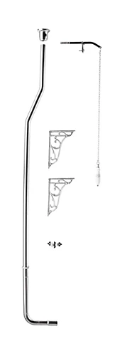 Ceramic Accessories Traditional High Level Flush Pipe Pack - Chrome/White - Balterley