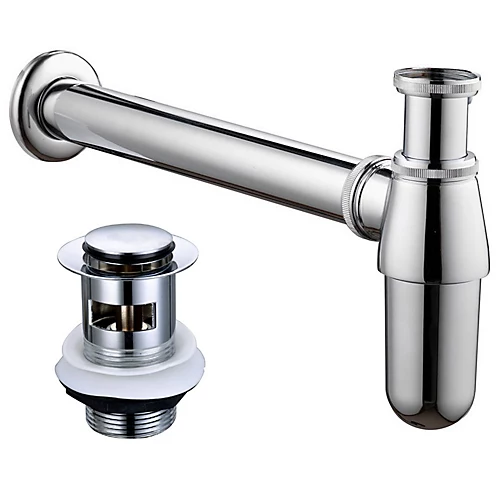 Chrome Bottle Trap Bathroom Basin Sink Pipe Adjustable Height + Pop Up Waste 3 Chrome Bottle Trap Bathroom Basin Sink Pipe Adjustable Height + Pop Up Waste