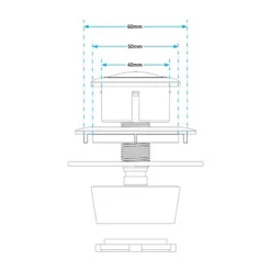 Chrome Universal Adjustable Dual Flush Push Button For Concealed Cisterns 9 Chrome Universal Adjustable Dual Flush Push Button For Concealed Cisterns -Klim Heating Shop chrome universal adjustable dual flush push button for concealed cisterns5060966972556 04c MP