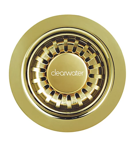 Clearwater Deco 90mm Kitchen Sink Basket Strainer & Overflow Waste Gold PVD - W90OG 4 Clearwater Deco 90mm Kitchen Sink Basket Strainer & Overflow Waste Gold PVD - W90OG - Image 2
