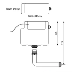 Concealed WC Toilet Cistern With Matt Black Cable Flush Plate - Right Water Entry -Klim Heating Shop concealed wc toilet cistern with matt black cable flush plate right water entry5065011404365 02c MP