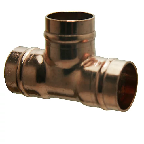 Copper Solder Ring Equal Tee (Dia) 22mm X 22mm X 22mm, Pack Of 5 3 Copper Solder Ring Equal Tee (Dia) 22mm X 22mm X 22mm, Pack Of 5