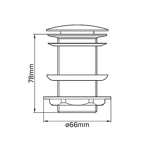 Flomasta Chrome-plated Gloss Unslotted Captive Basin Waste - (Dia)46mm 4 Flomasta Chrome-plated Gloss Unslotted Captive Basin Waste - (Dia)46mm - Image 2