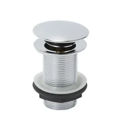 Flomasta Chrome-plated Gloss Unslotted Captive Basin Waste - (Dia)46mm