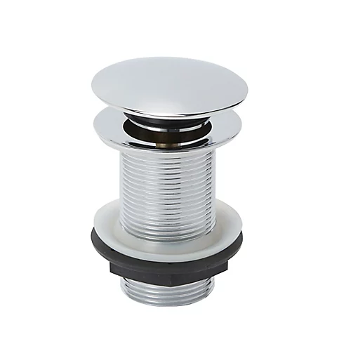 Flomasta Chrome-plated Gloss Unslotted Captive Basin Waste - (Dia)46mm 3 Flomasta Chrome-plated Gloss Unslotted Captive Basin Waste - (Dia)46mm