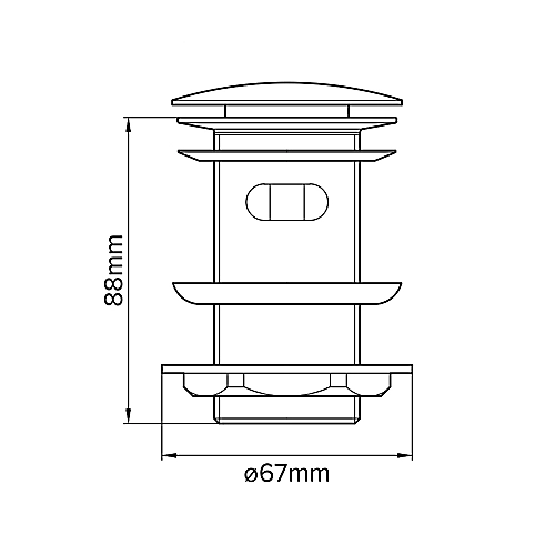 Flomasta Chrome-plated Slotted Sprung Basin Waste - (Dia)46mm 4 Flomasta Chrome-plated Slotted Sprung Basin Waste - (Dia)46mm - Image 2