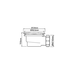 Flomasta Dome Shower Trap (Dia)147mm -Klim Heating Shop flomasta dome shower trap dia 147mm5059340065069 01t