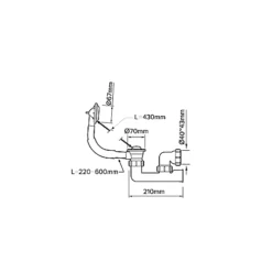 Flomasta Plug & Chain Bath Waste & Trap Kit (Dia)70mm - White -Klim Heating Shop flomasta plug chain bath waste trap kit dia 70mm white5059340065038 01t