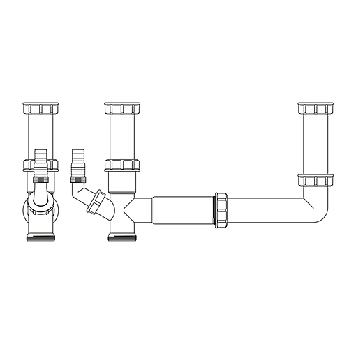 FloPlast Kitchen Sink Waste Kit, (Dia)40mm 4 FloPlast Kitchen Sink Waste Kit, (Dia)40mm - Image 2