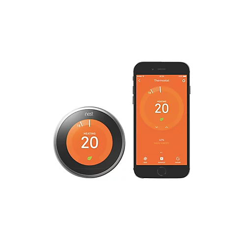 Google Nest 3rd Generation T3028GB Smart Thermostat, Silver Effect 4 Google Nest 3rd Generation T3028GB Smart Thermostat, Silver Effect - Image 2