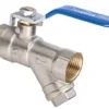 Invena 1/2 Inch Water Flow Rate Ball Valve With Strainer Female -Klim Heating Shop invena 1 2 inch water flow rate ball valve with strainer female5907798737710 01c MP