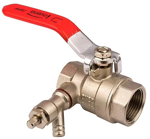 Invena 3/4 Inch Inline Ball Valve Female Thread For Water With Drain Valve 3 Invena 3/4 Inch Inline Ball Valve Female Thread For Water With Drain Valve