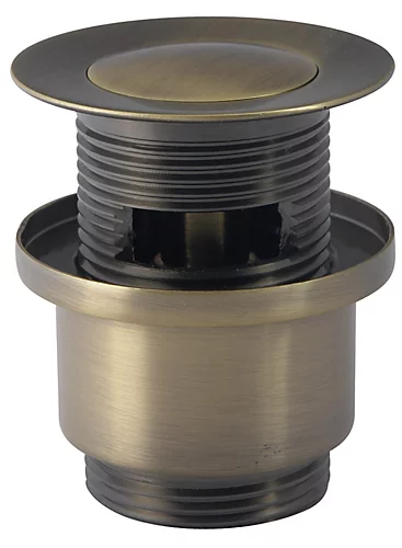 Kerra Slotted Button Waste Basin Plug Sink Click Clack Retro Bathroom Antique Brass 3 Kerra Slotted Button Waste Basin Plug Sink Click Clack Retro Bathroom Antique Brass