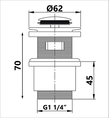 Kerra Slotted Button Waste Basin Plug Sink Click Clack Retro Bathroom Antique Brass 4 Kerra Slotted Button Waste Basin Plug Sink Click Clack Retro Bathroom Antique Brass - Image 2