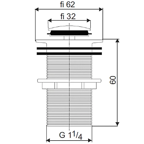 Kerra Unslotted Button Waste Basin Plug Sink Click Clack Retro Bathroom Antique Brass 4 Kerra Unslotted Button Waste Basin Plug Sink Click Clack Retro Bathroom Antique Brass - Image 2