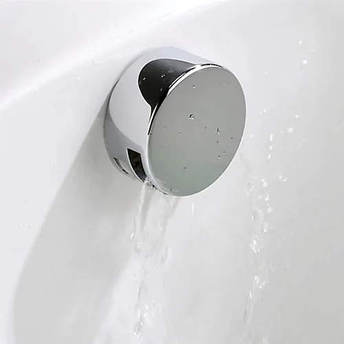 Luxury Round Chrome Overflow Bath Filler Tap & Click Clack Waste 4 Luxury Round Chrome Overflow Bath Filler Tap & Click Clack Waste - Image 2