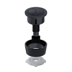 Matt Black Dual Flush Toilet Push Button For Cable Operated Cisterns