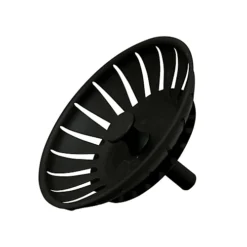 Matt Black Kitchen Sink Basket Strainer Waste & Plug No Overflow -Klim Heating Shop matt black kitchen sink basket strainer waste plug no overflow5060966973164 03c MP