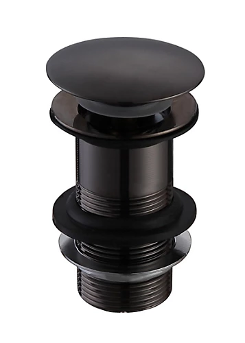 Matt Black Unslotted Sprung Basin Waste Sink Plug Click Clack Pop Up Clicker 3 Matt Black Unslotted Sprung Basin Waste Sink Plug Click Clack Pop Up Clicker