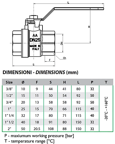 Ottone 3/8 Inch FxF Water Lever Type Ball Valve Quarter Turn For Many Installations 4 Ottone 3/8 Inch FxF Water Lever Type Ball Valve Quarter Turn For Many Installations - Image 2