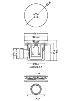Pearlstone Shower Tray Mega Flow Waste - Black With Brushed Gunmetal Top - Balterley 5 Pearlstone Shower Tray Mega Flow Waste - Black With Brushed Gunmetal Top - Balterley -Klim Heating Shop pearlstone shower tray mega flow waste black with brushed gunmetal top balterley5056462690537 02c MP