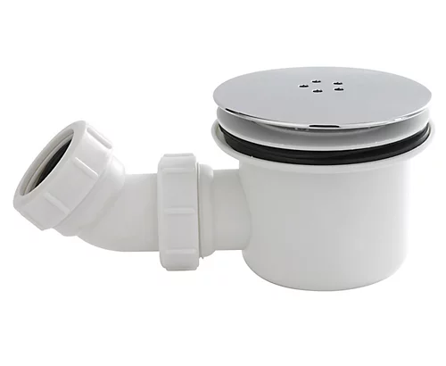 Pearlstone Shower Tray Mega Flow Waste - White With Chrome Top - Balterley 3 Pearlstone Shower Tray Mega Flow Waste - White With Chrome Top - Balterley