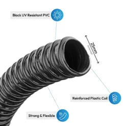 Pisces 25mm (1 Inch) Black Pond Corrugated Flexible Hose Pipe - 10m Roll 7 Pisces 25mm (1 Inch) Black Pond Corrugated Flexible Hose Pipe - 10m Roll -Klim Heating Shop pisces 25mm 1 inch black pond corrugated flexible hose pipe 10m roll5060345211788 02c MP