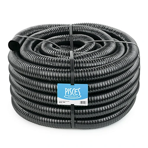 Pisces 2in (50mm) Corrugated Black Pond Flexi-hose (30m Roll) 3 Pisces 2in (50mm) Corrugated Black Pond Flexi-hose (30m Roll)