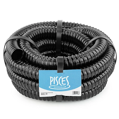 Pisces 32mm (1.25 Inch) Black Pond Corrugated Flexible Hose Pipe - 5m Roll 3 Pisces 32mm (1.25 Inch) Black Pond Corrugated Flexible Hose Pipe - 5m Roll