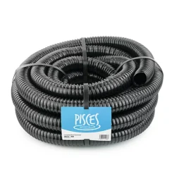 Pisces 38mm (1.5 Inch) Black Pond Corrugated Flexible Hose Pipe - 10m Roll