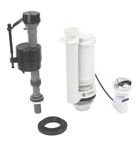 Plastic & Rubber 2 Piece Bottom Flush & Fill Valve Pack ½" 3 Plastic & Rubber 2 Piece Bottom Flush & Fill Valve Pack ½"