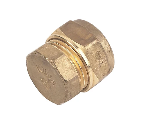 Plumbsure Brass Compression Stop End (Dia)15mm, Pack Of 10 3 Plumbsure Brass Compression Stop End (Dia)15mm, Pack Of 10