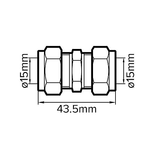 Plumbsure Compression Straight Coupler (Dia)15mm 15mm, Pack Of 10 4 Plumbsure Compression Straight Coupler (Dia)15mm 15mm, Pack Of 10 - Image 2