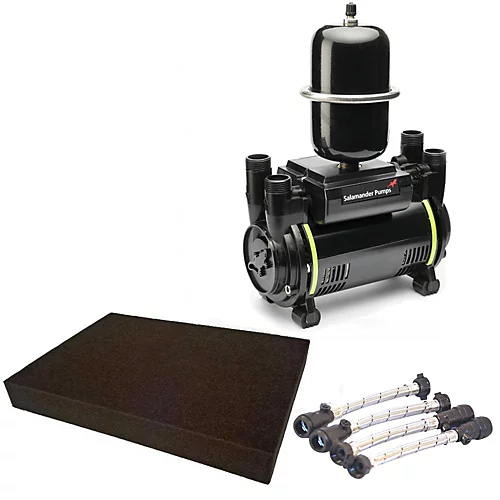 Salamander CT60BU 1.8 Bar Twin Impeller Universal Regenerative Shower Pump & Mat 3 Salamander CT60BU 1.8 Bar Twin Impeller Universal Regenerative Shower Pump & Mat