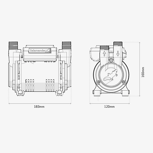 Salamander CTFORCE 20PS 2.0 Bar Brass Single Impeller Shower Pump + Hoses + Mat 6 Salamander CTFORCE 20PS 2.0 Bar Brass Single Impeller Shower Pump + Hoses + Mat - Image 4